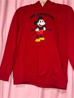 Vans Red Mickey Mouse Graphic Hoodie